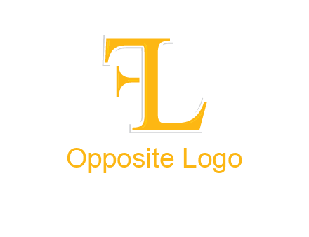 letter L forming letter F