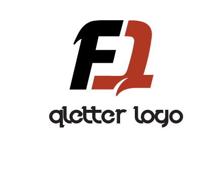letter F forming letter Q