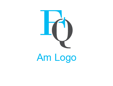 letter Q intertwining with letter F