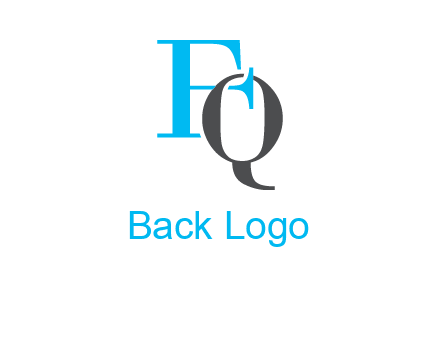 letter Q intertwining with letter F