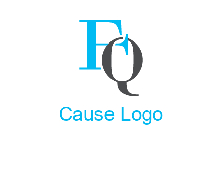 letter Q intertwining with letter F
