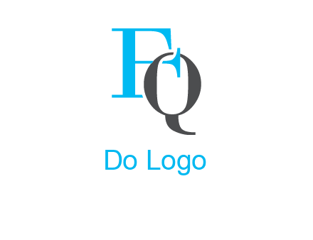 letter Q intertwining with letter F