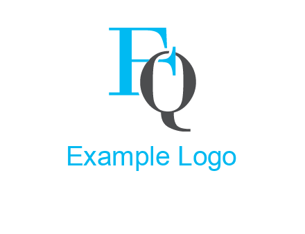 letter Q intertwining with letter F