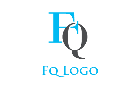 letter Q intertwining with letter F