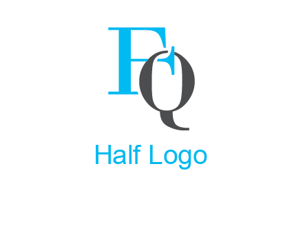 letter Q intertwining with letter F