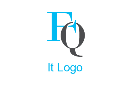 letter Q intertwining with letter F