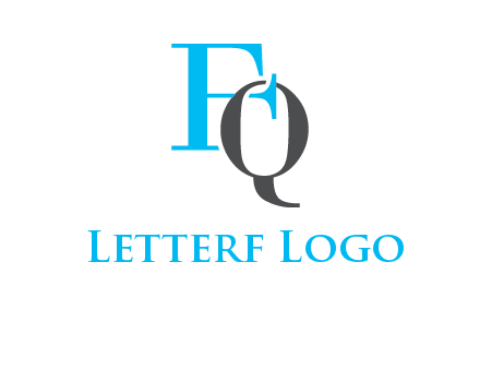 letter Q intertwining with letter F