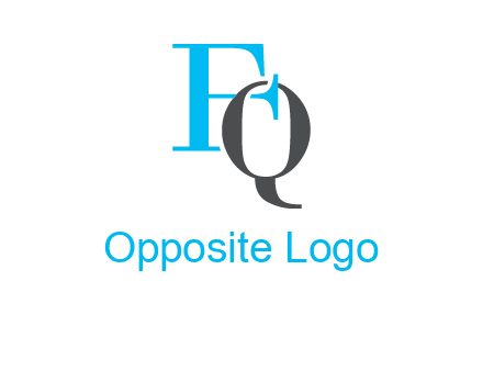 letter Q intertwining with letter F