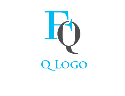 letter Q intertwining with letter F