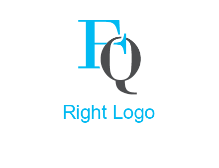 letter Q intertwining with letter F