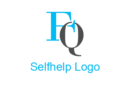 letter Q intertwining with letter F