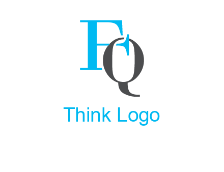 letter Q intertwining with letter F