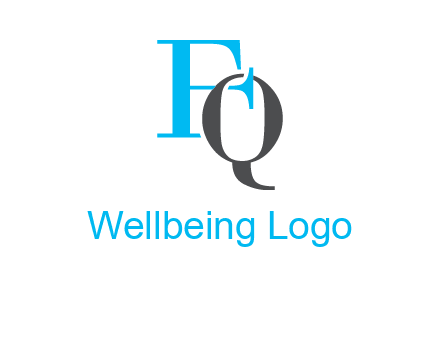 letter Q intertwining with letter F