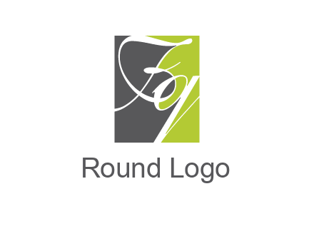 Letters Fq are in a square shape logo