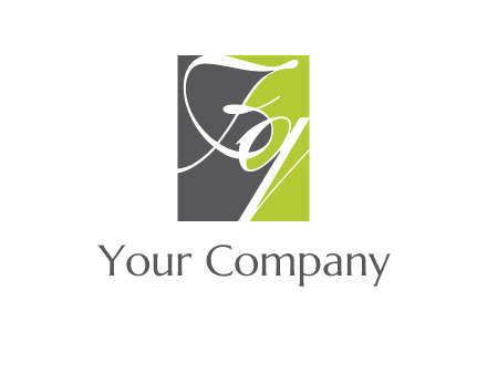 Letters Fq are in a square shape logo