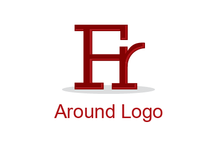 letter F attached to letter R forming letter H