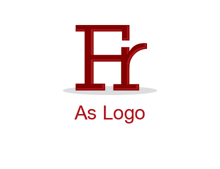 letter F attached to letter R forming letter H