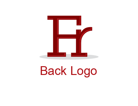 letter F attached to letter R forming letter H