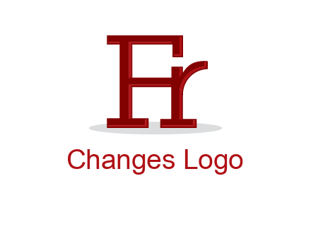 letter F attached to letter R forming letter H