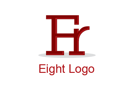 letter F attached to letter R forming letter H
