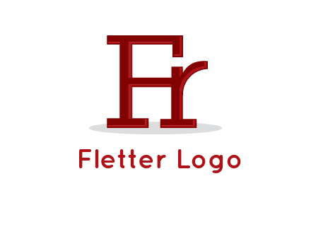 letter F attached to letter R forming letter H