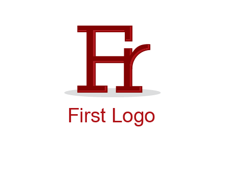 letter F attached to letter R forming letter H