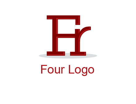 letter F attached to letter R forming letter H