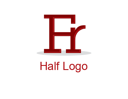 letter F attached to letter R forming letter H