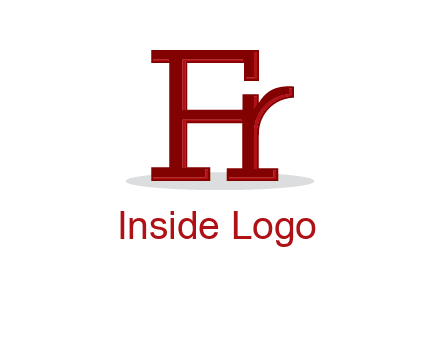 letter F attached to letter R forming letter H