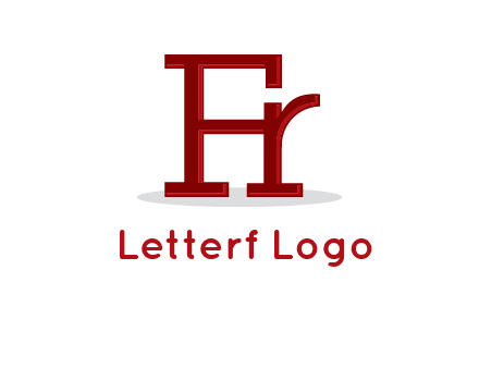 letter F attached to letter R forming letter H