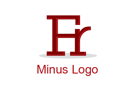 letter F attached to letter R forming letter H