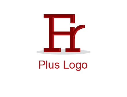 letter F attached to letter R forming letter H