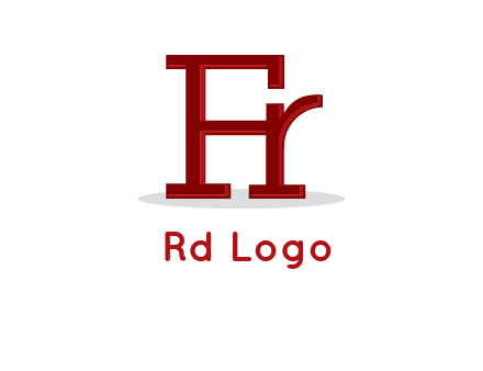 letter F attached to letter R forming letter H