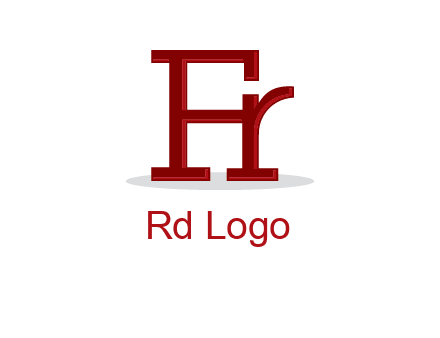 letter F attached to letter R forming letter H