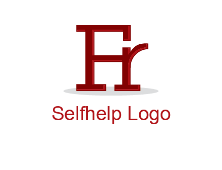 letter F attached to letter R forming letter H