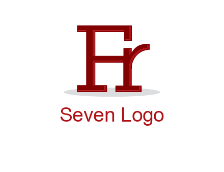 letter F attached to letter R forming letter H
