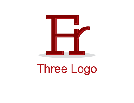 letter F attached to letter R forming letter H