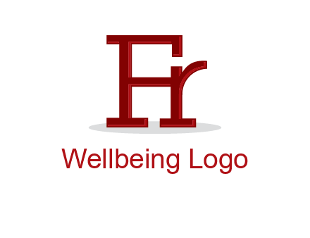 letter F attached to letter R forming letter H
