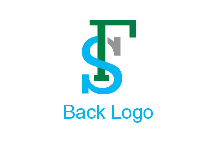 letter S intertwining with letter F 