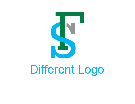letter S intertwining with letter F 