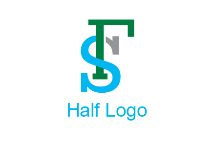 letter S intertwining with letter F 