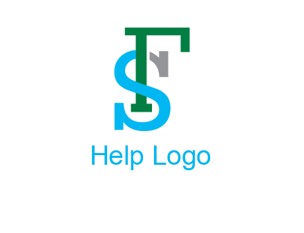 letter S intertwining with letter F 