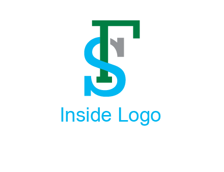 letter S intertwining with letter F 