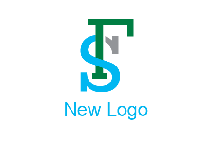 letter S intertwining with letter F 