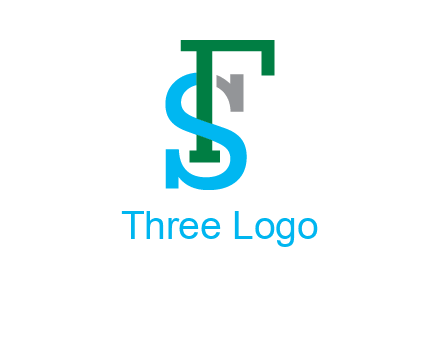letter S intertwining with letter F 