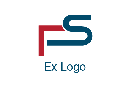 abstract letter S and letter F together