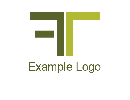 letter T forming letter F