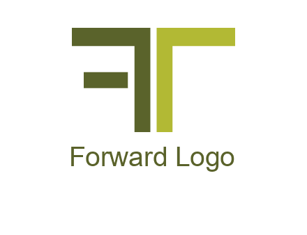 letter T forming letter F