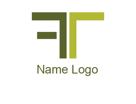 letter T forming letter F