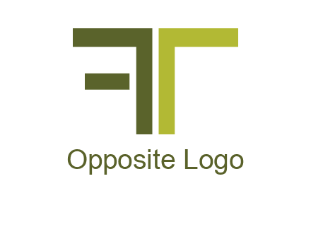 letter T forming letter F